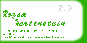 rozsa hartenstein business card